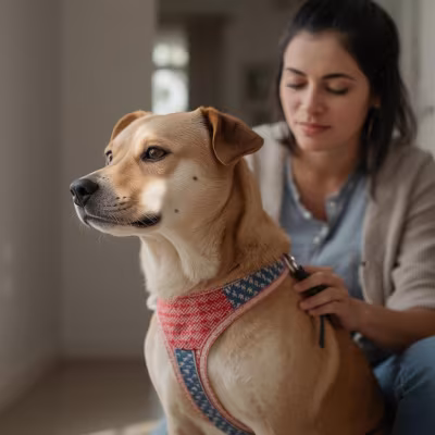Teaching Your Dog to Be Still While Putting on a Harness