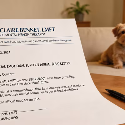 ESA Letter Requirements: What a Valid ESA Letter Must Include