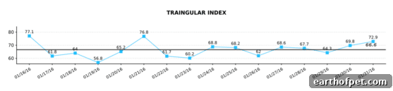 Daily HRV triangular index values at home