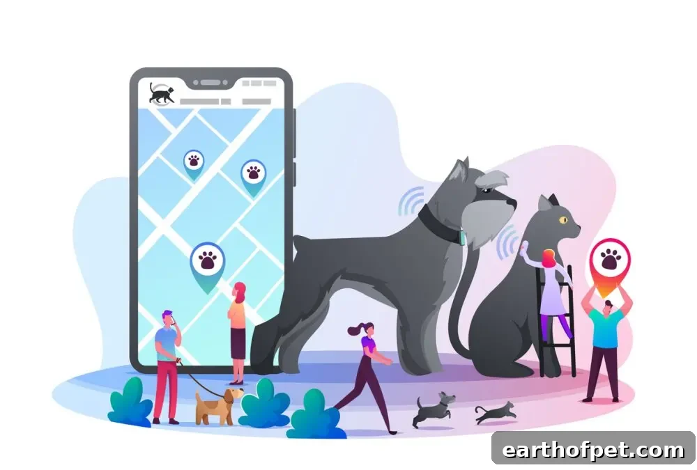 Dog wearing GPS tracker collar