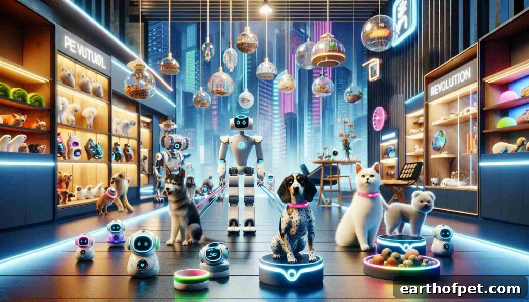 ORo robot with a goldendoodle