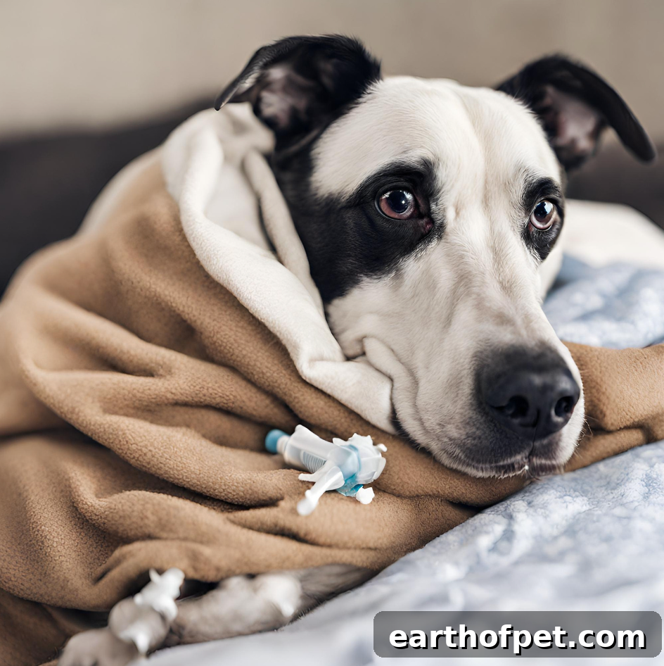 Sick Dog in Bed | PetPace