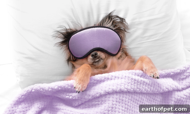 Dog resting in a quiet room