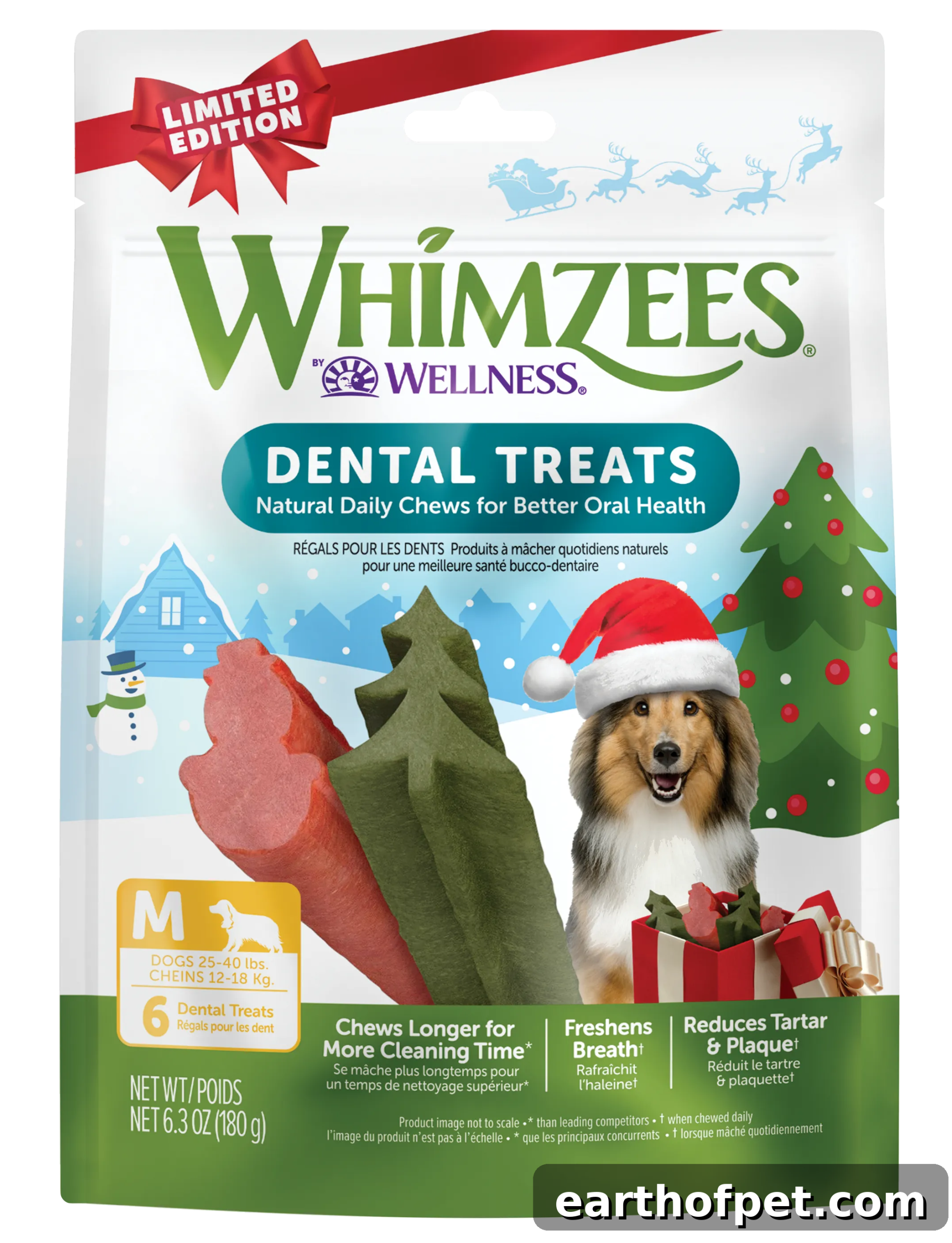 Whimzees Winter Shapes Dental Treats
