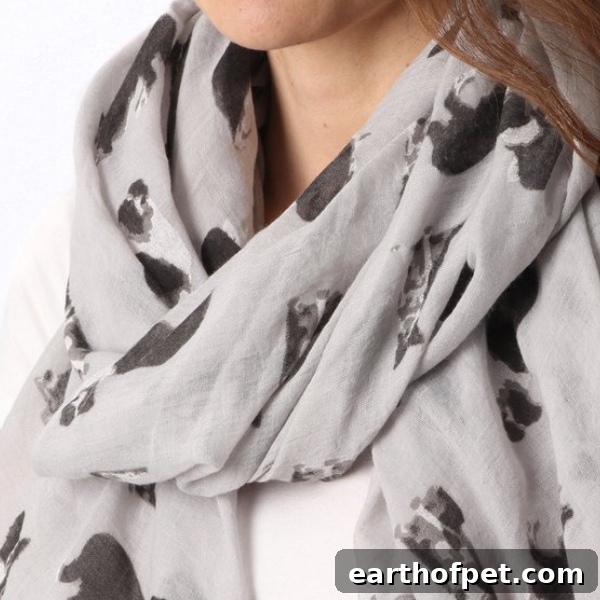 dog print scarf