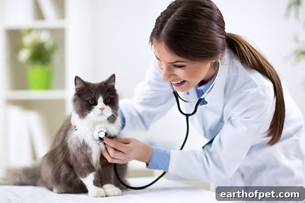 Cat at vet